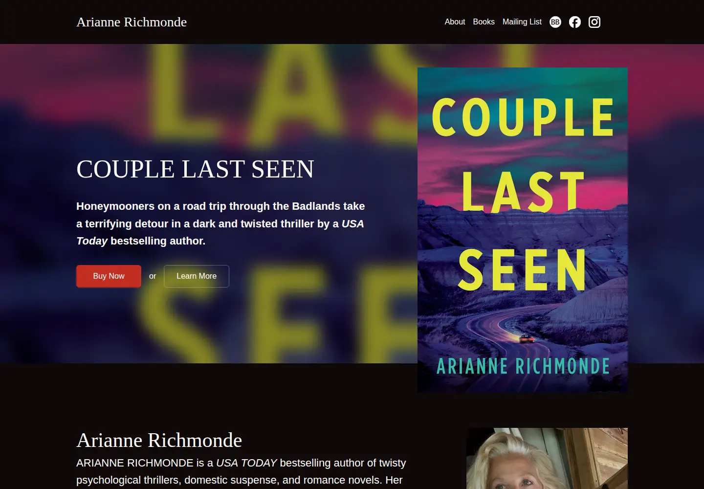 Screenshot of ariannerichmonde.com