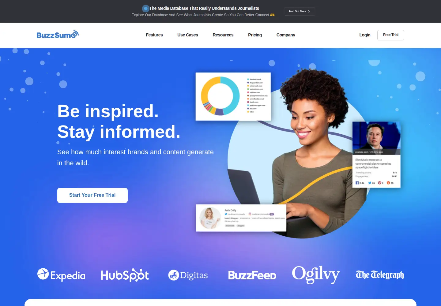 Screenshot of buzzsumo.com