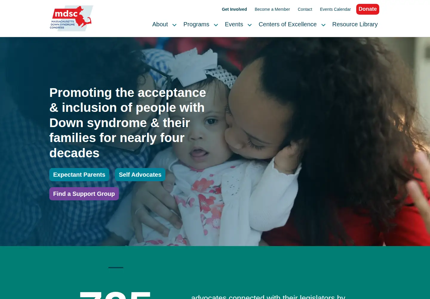 Captured homepage of mdsc.org in the current scan