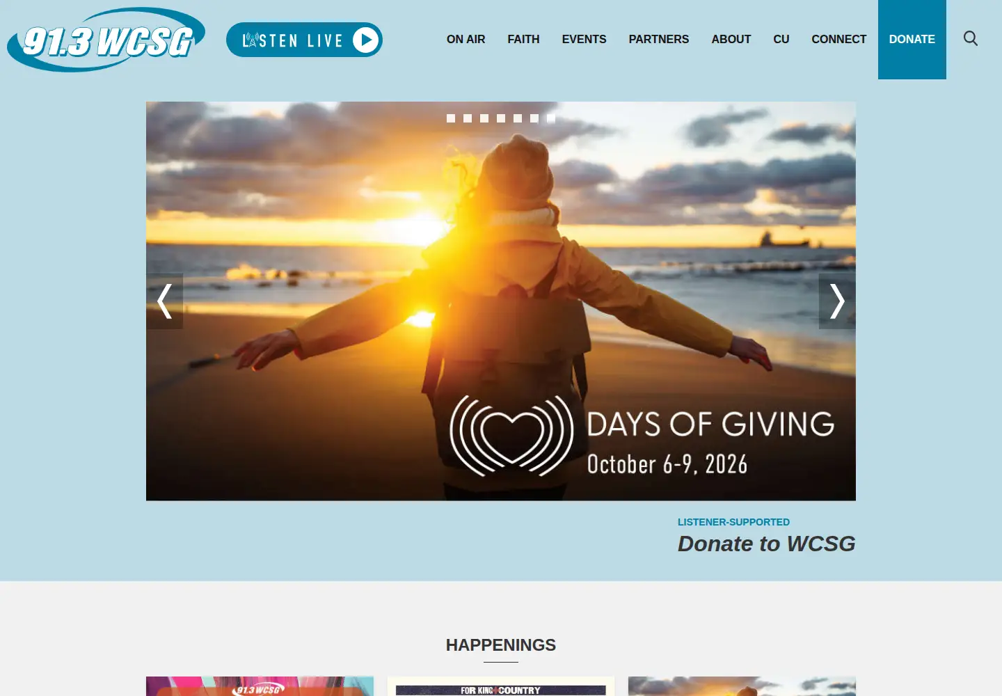Screenshot of wcsg.org
