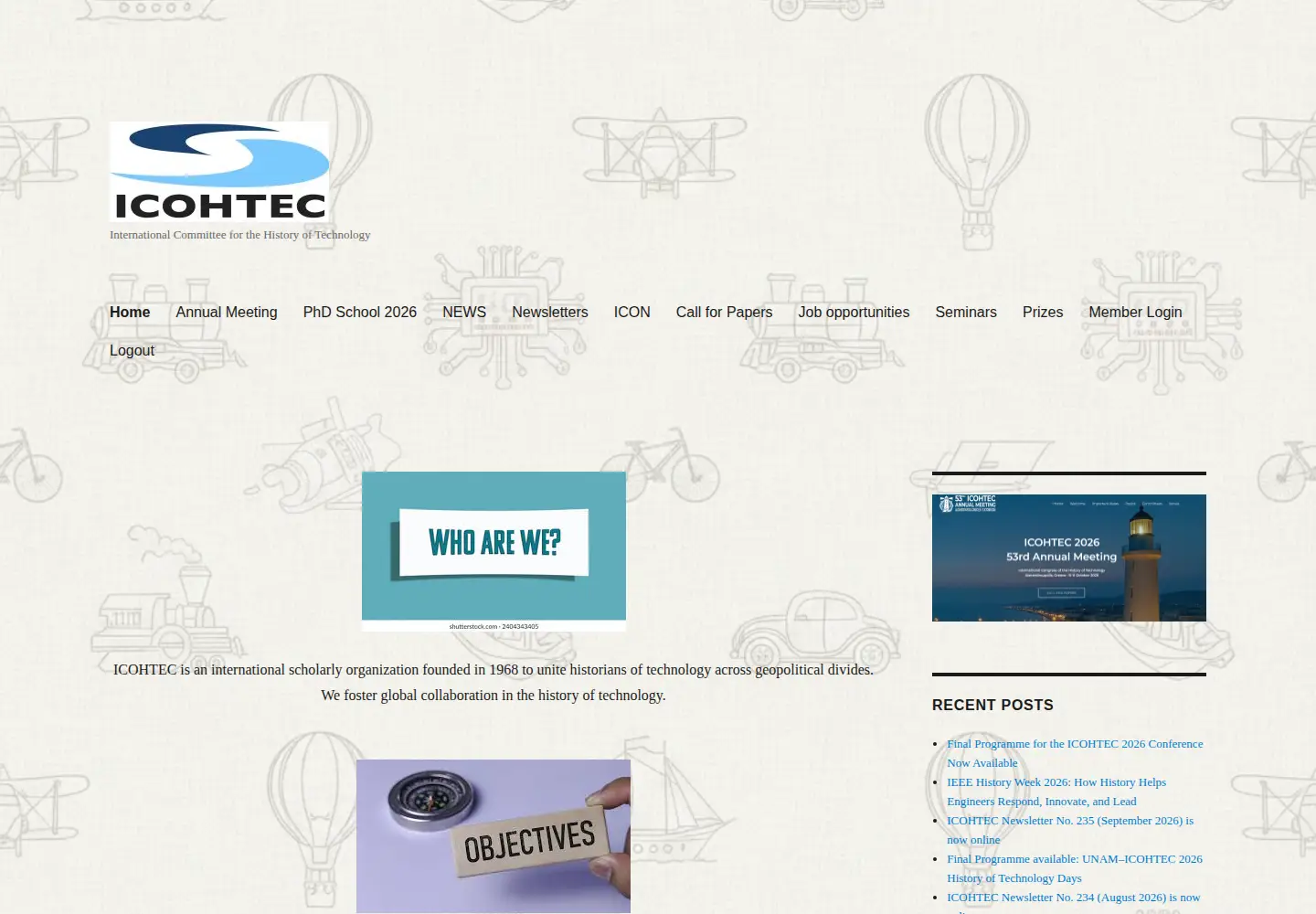 Captured homepage of icohtec.org in the current scan