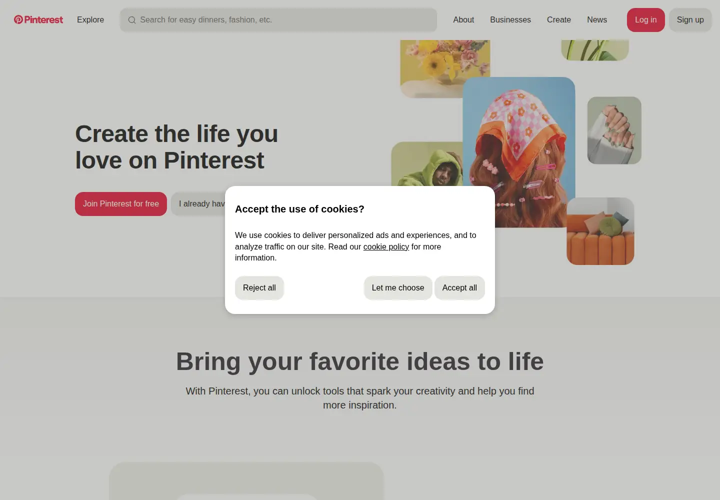 Screenshot of pinterest.com.au