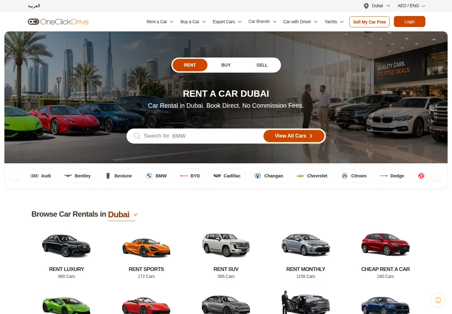 Captured homepage of oneclickdrive.com in the current scan