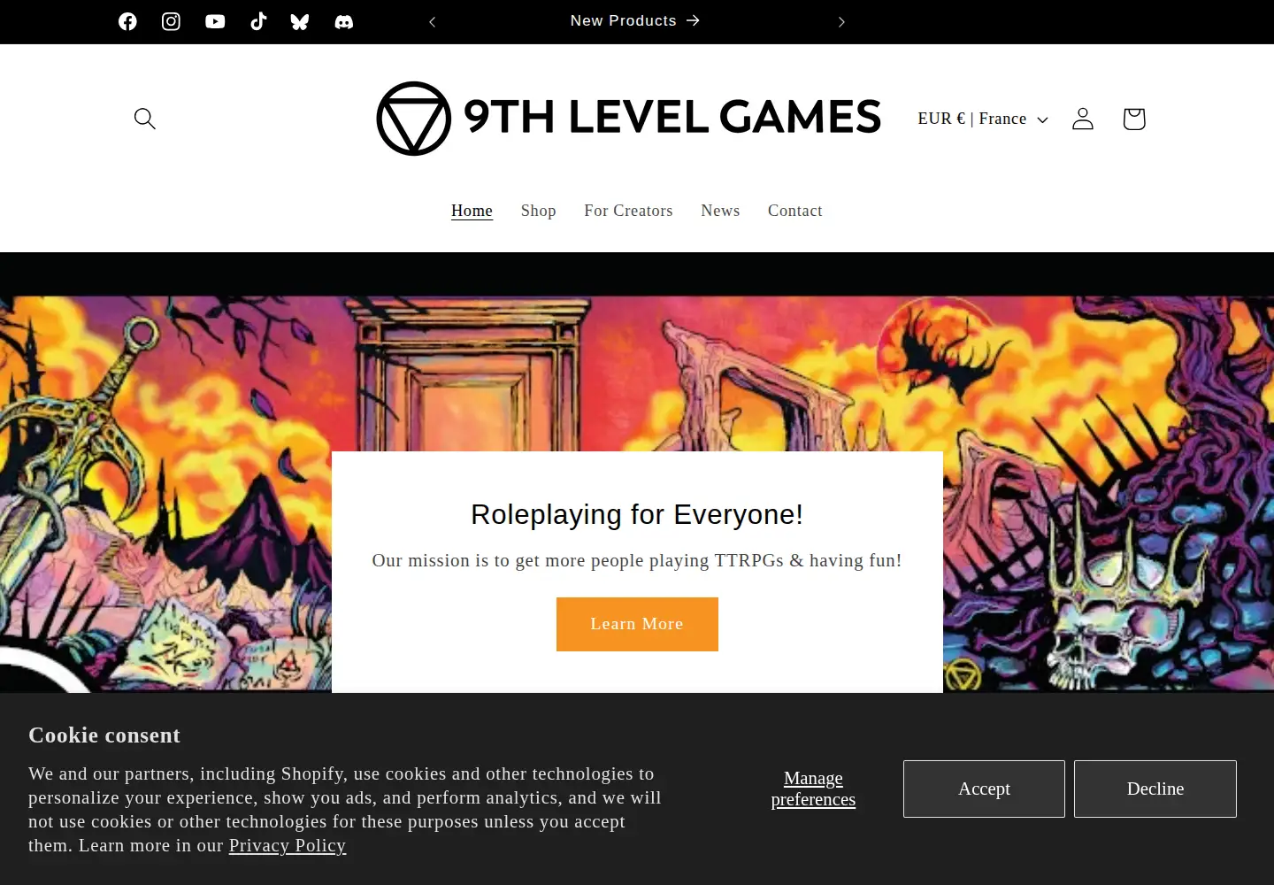 Captured homepage of 9thlevel.com in the current scan