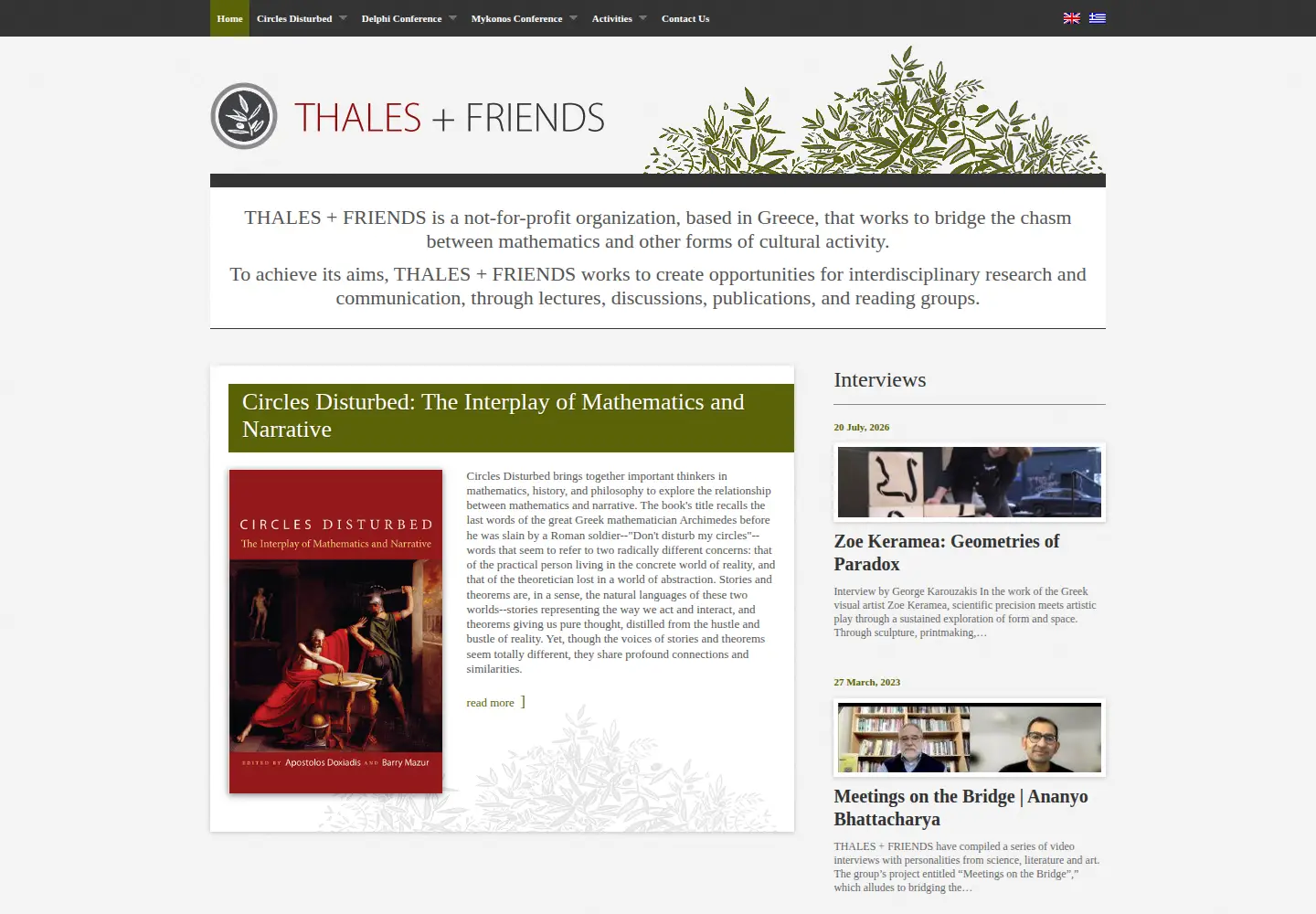 Screenshot of thalesandfriends.org