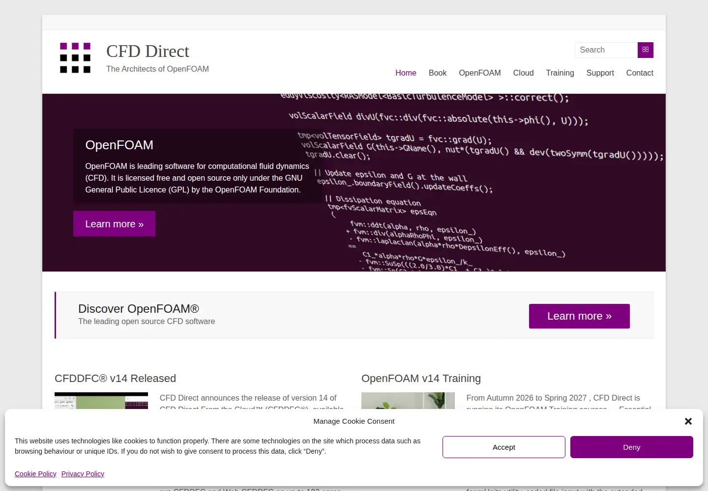 Screenshot of cfd.direct