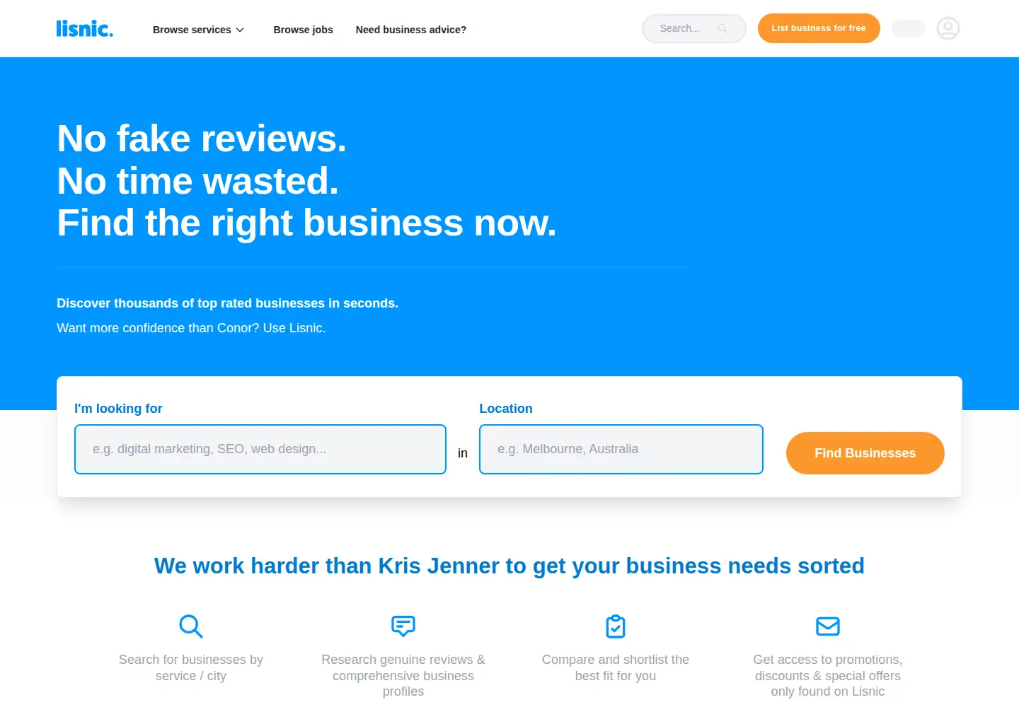 Screenshot of lisnic.com