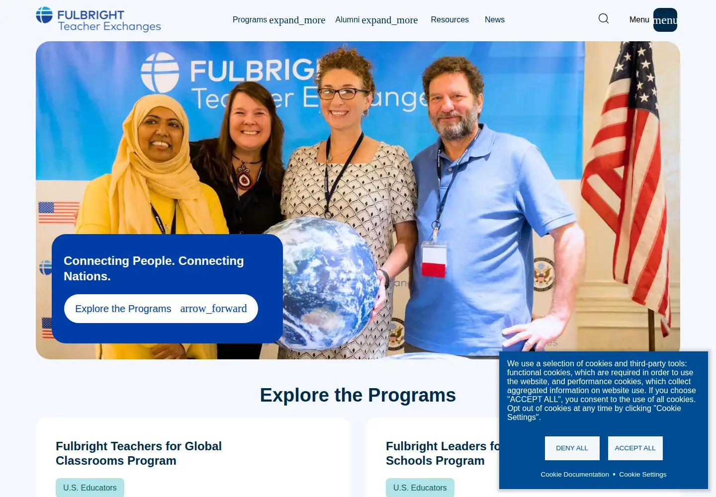 Screenshot of fulbrightteacherexchanges.org