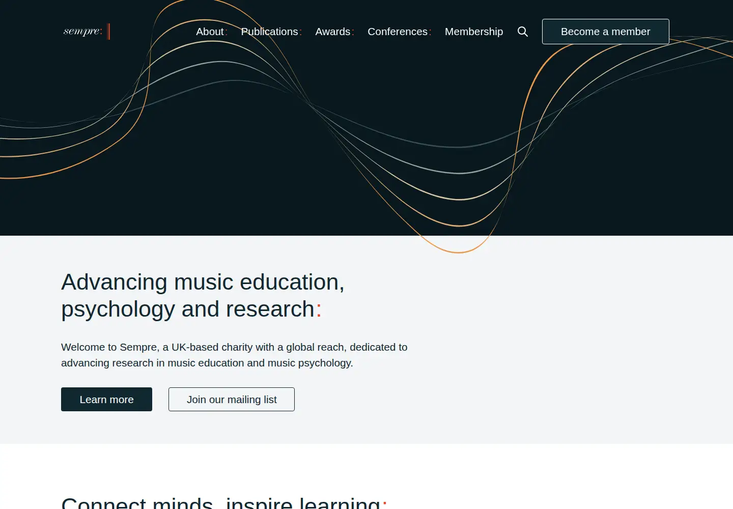 Captured homepage of sempre.org.uk in the current scan