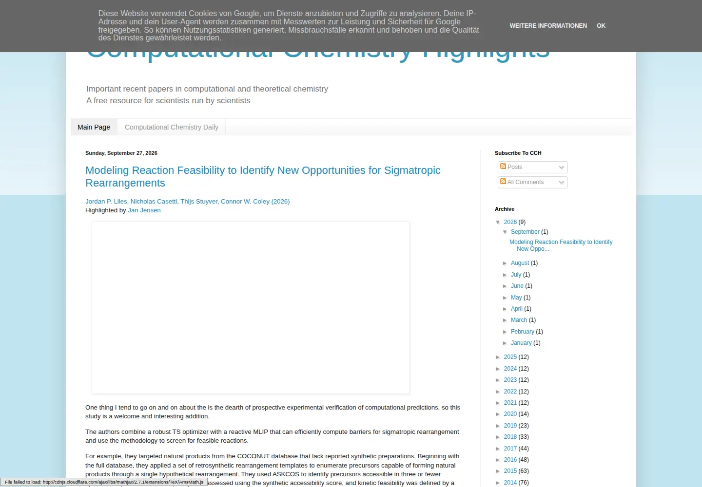Screenshot of compchemhighlights.org