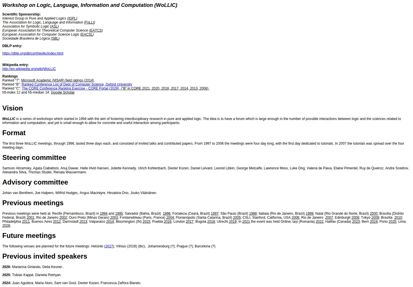 Captured homepage of wollic.org in the current scan