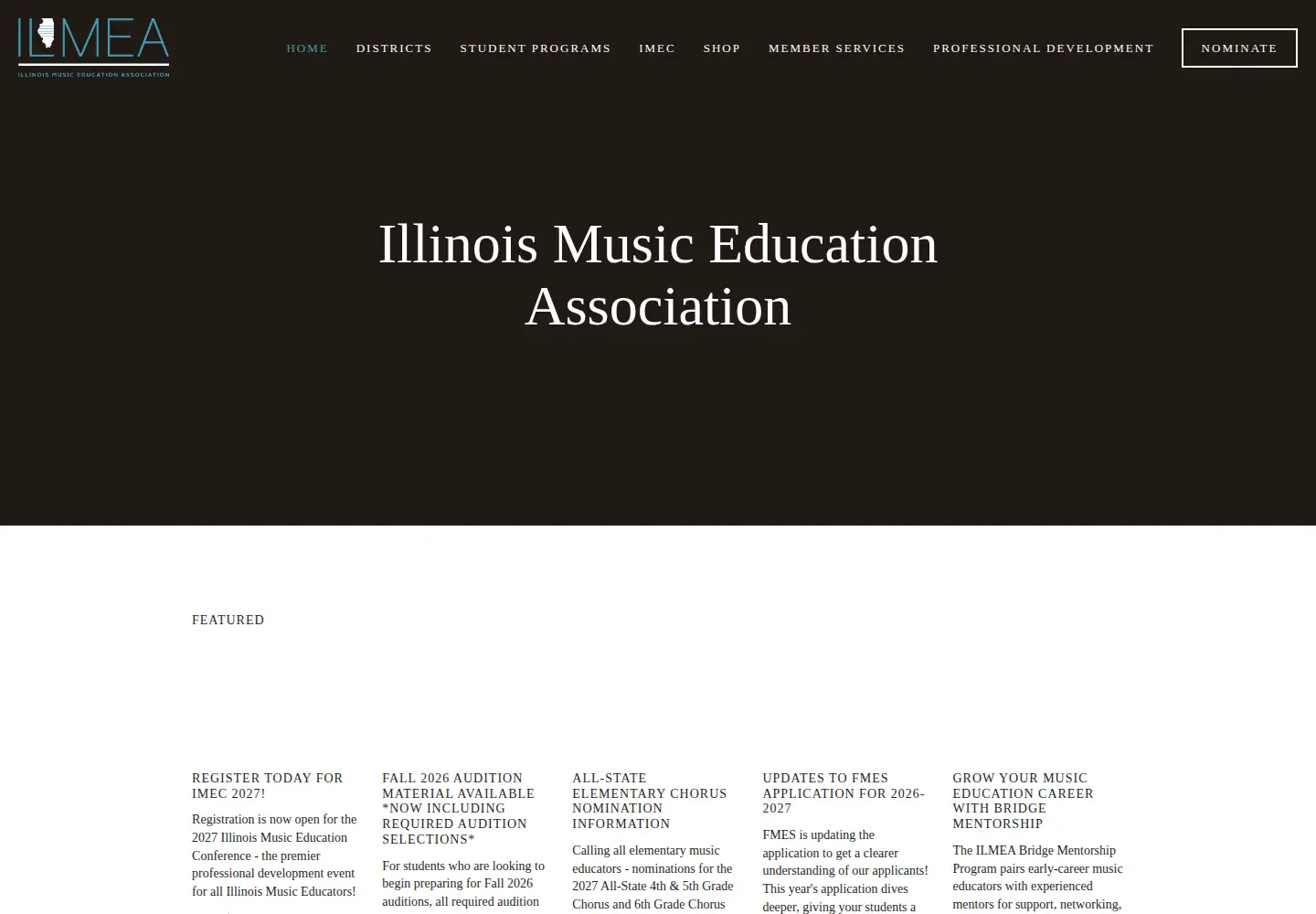 Captured homepage of ilmea.org in the current scan