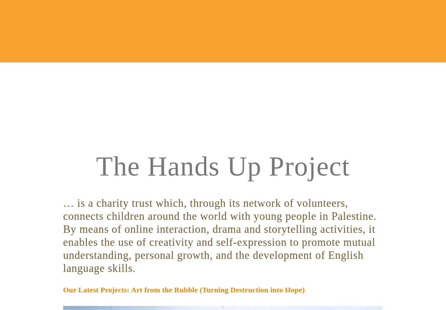 Screenshot of handsupproject.org