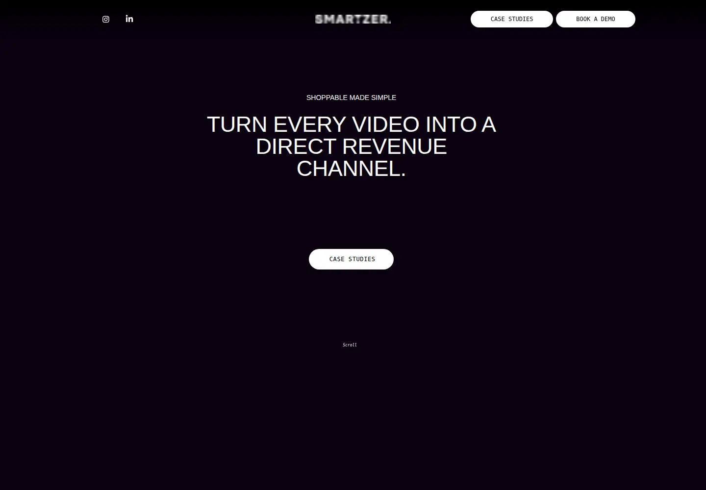 Captured homepage of smartzer.com in the current scan