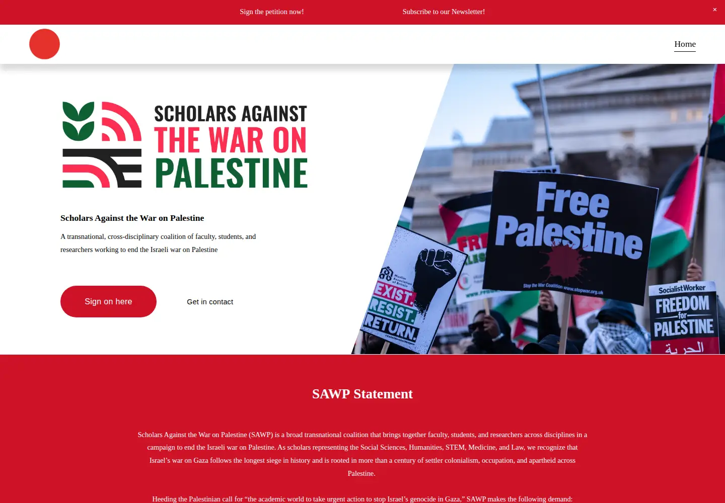 Screenshot of scholarsagainstwar.org