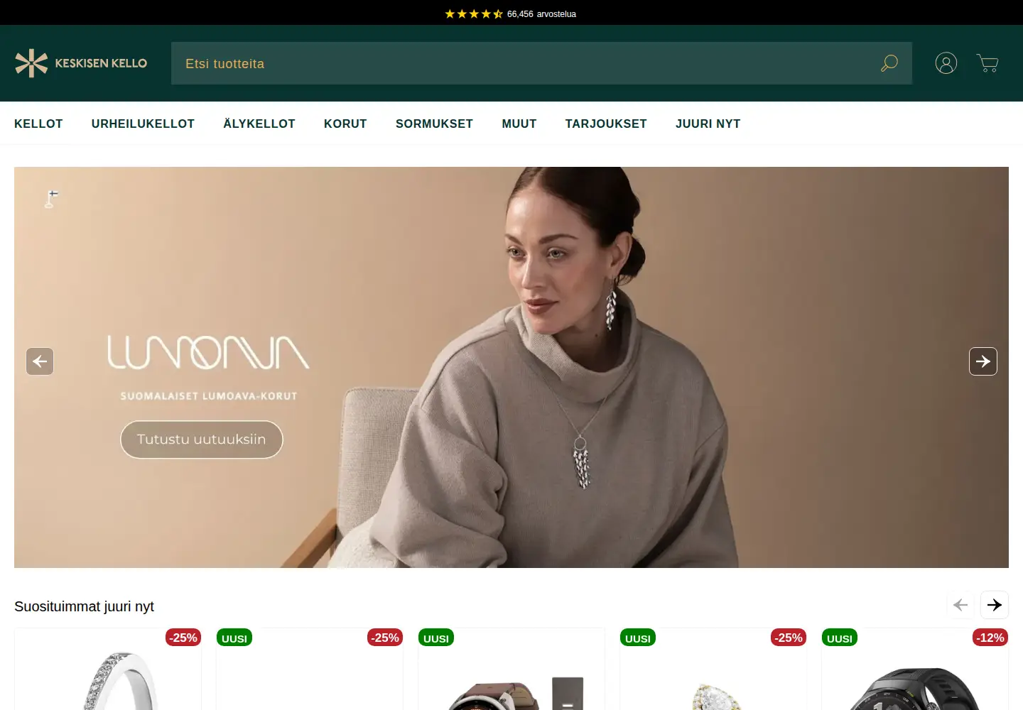 Screenshot of keskisenkello.fi