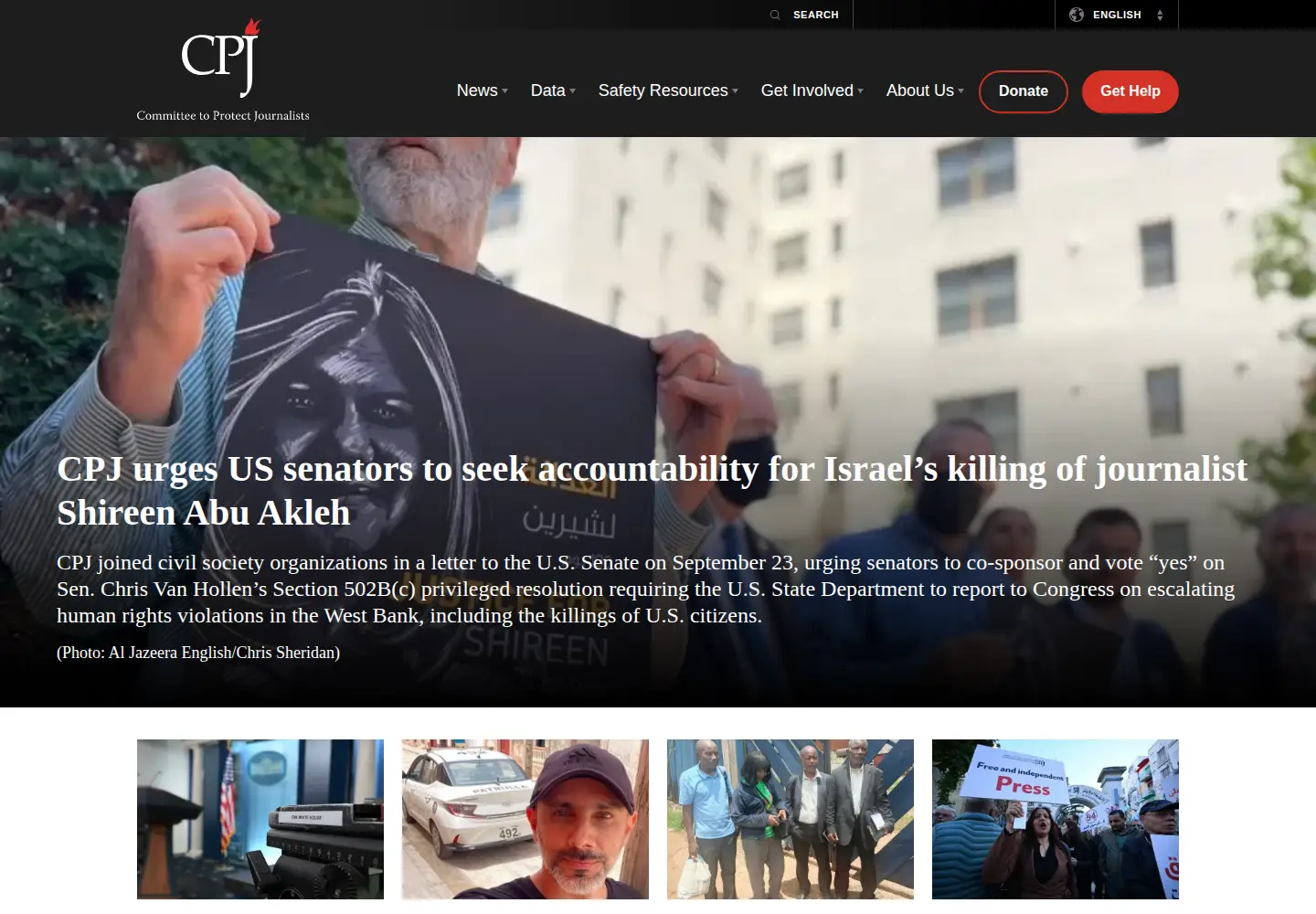 Screenshot of cpj.org