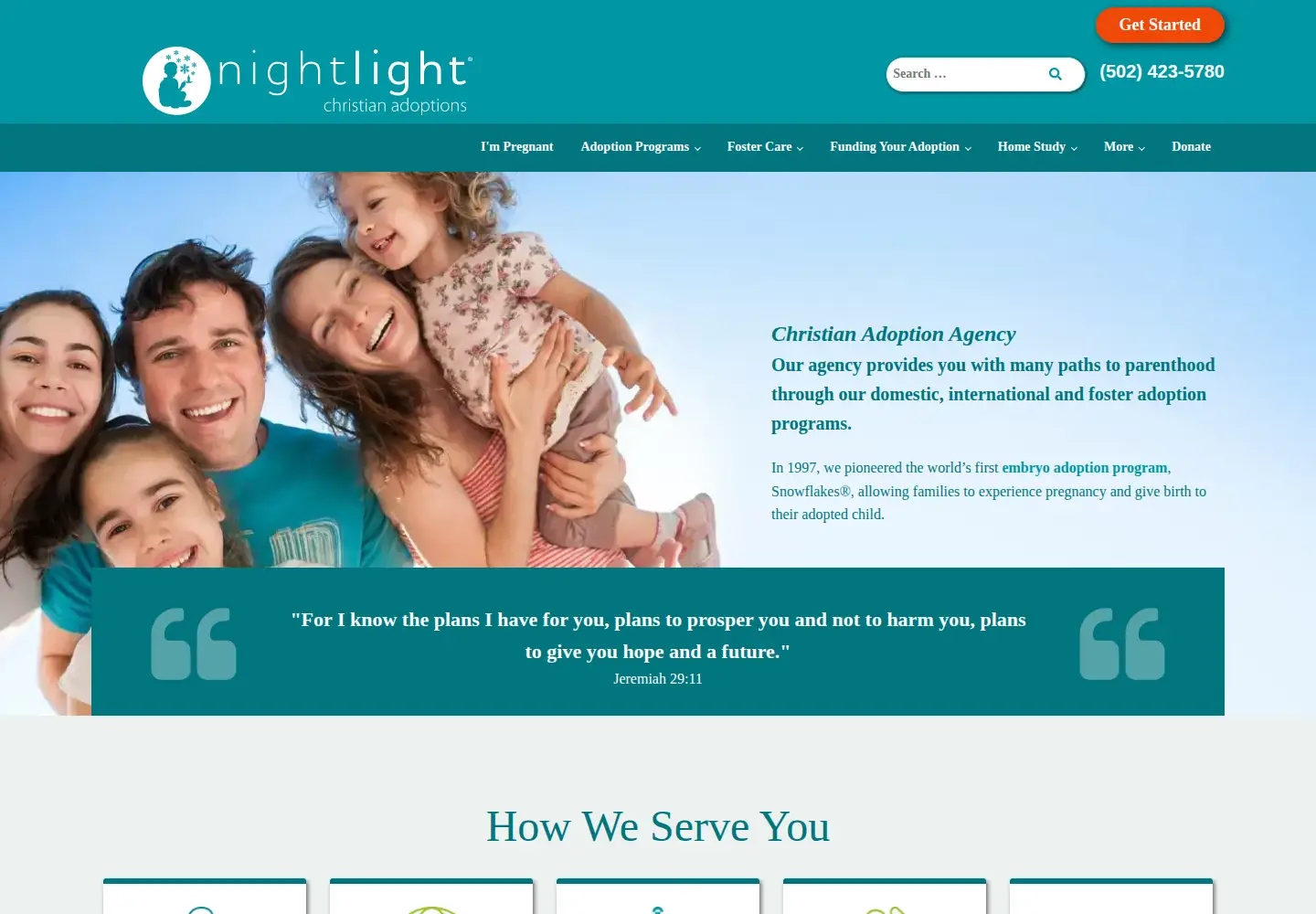 Screenshot of nightlight.org