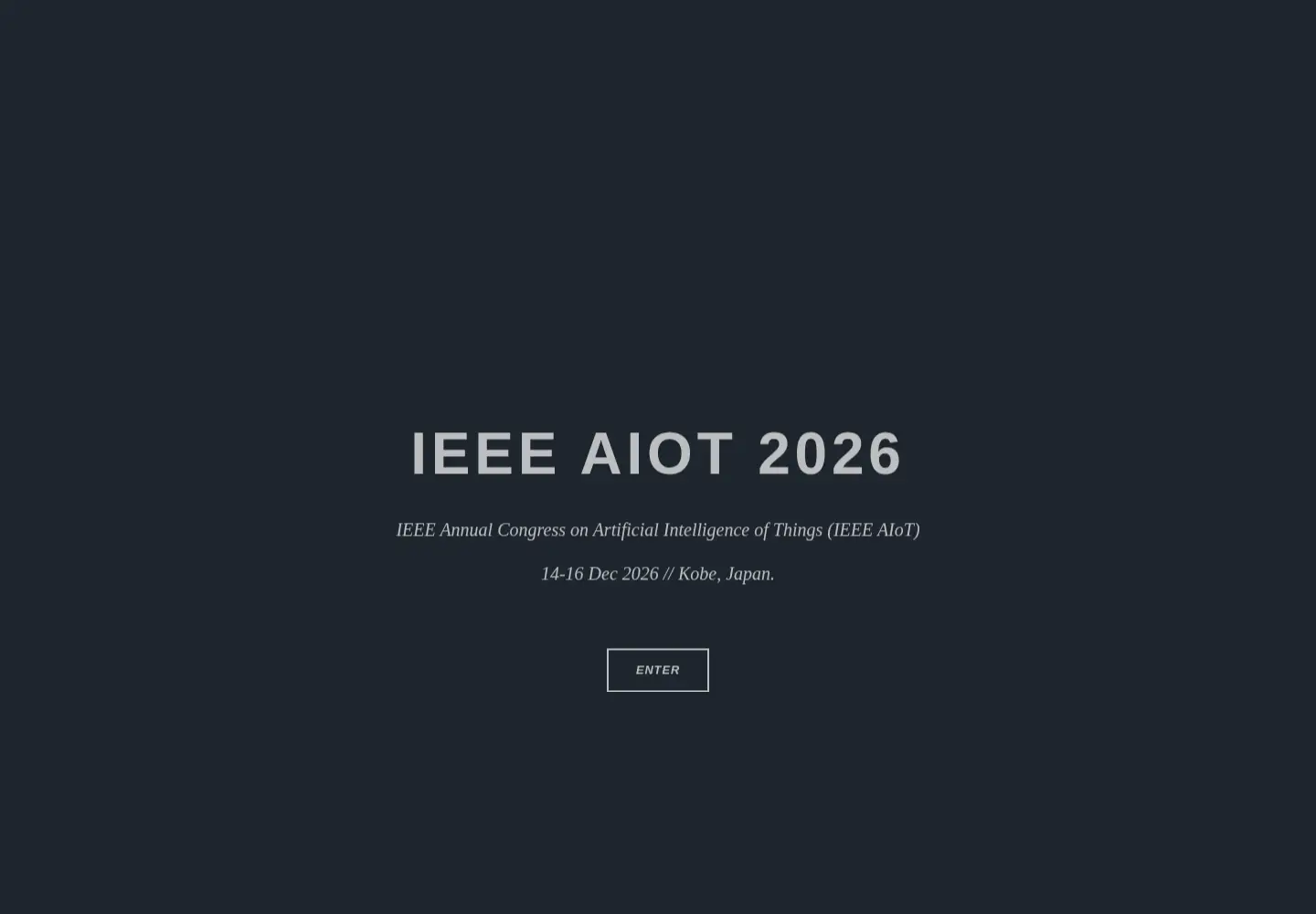 Captured homepage of ieee-aiot.org in the current scan