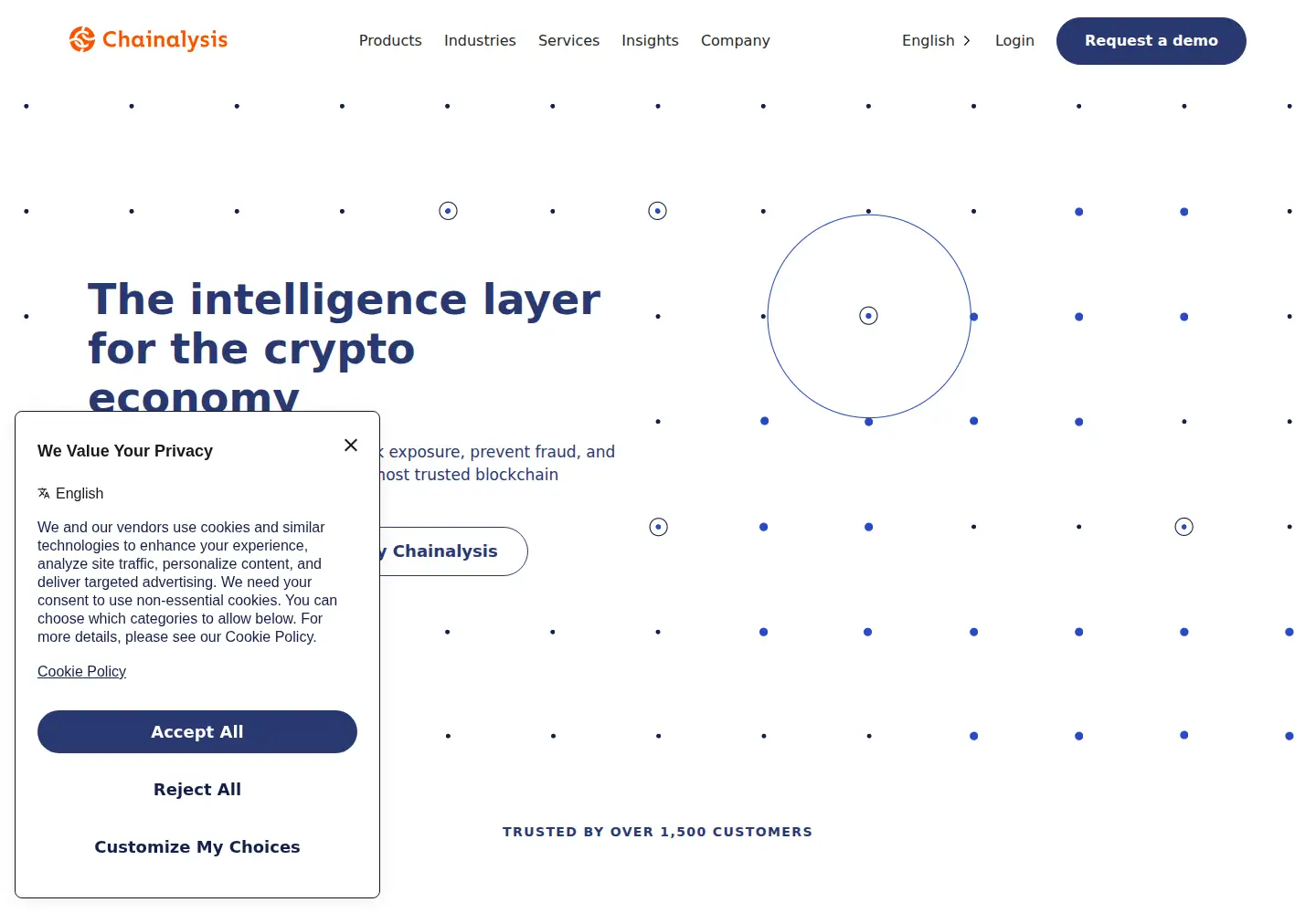 Screenshot of chainalysis.com