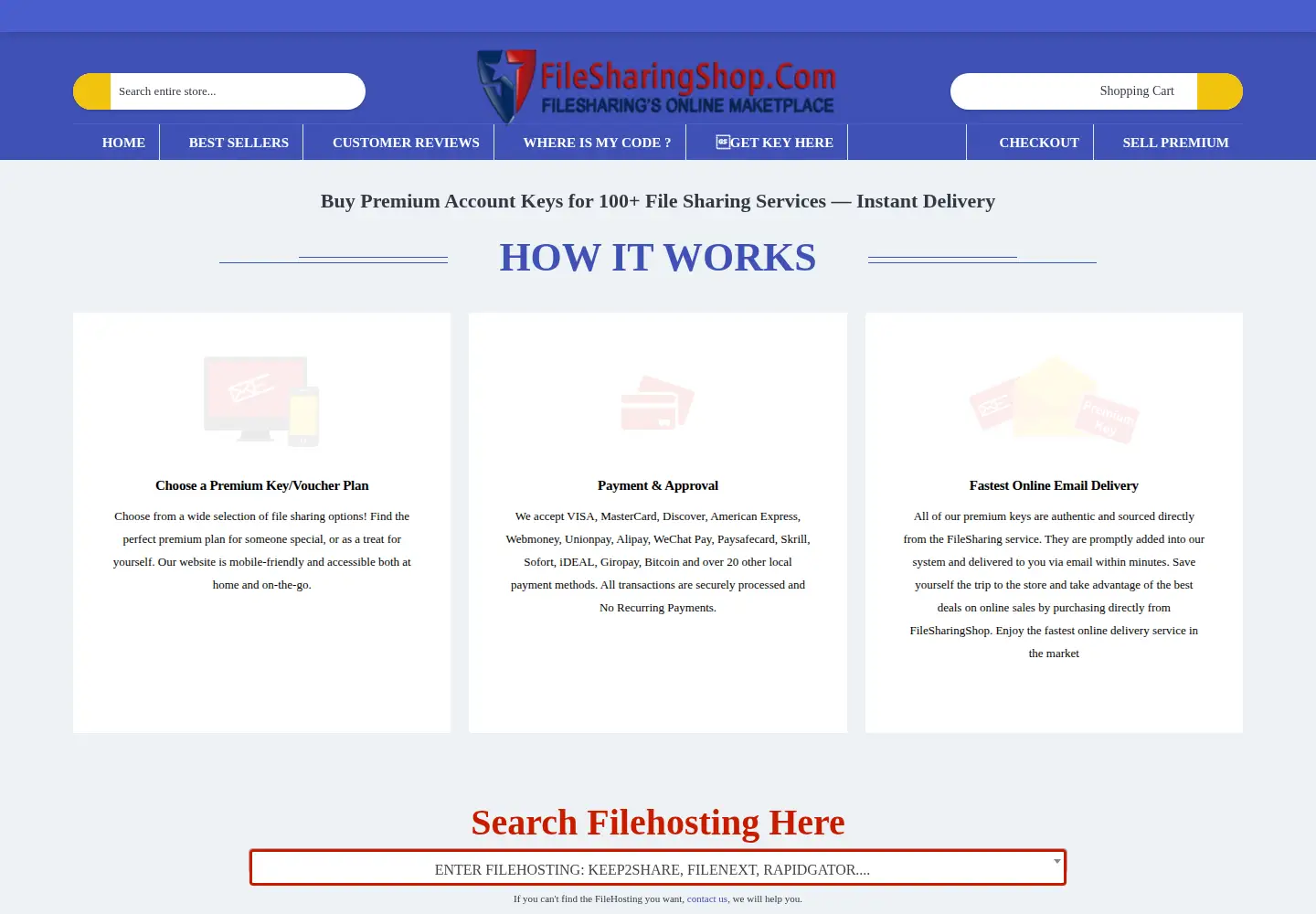 Screenshot of filesharingshop.com