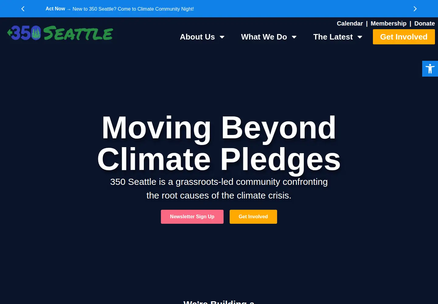 Screenshot of 350seattle.org