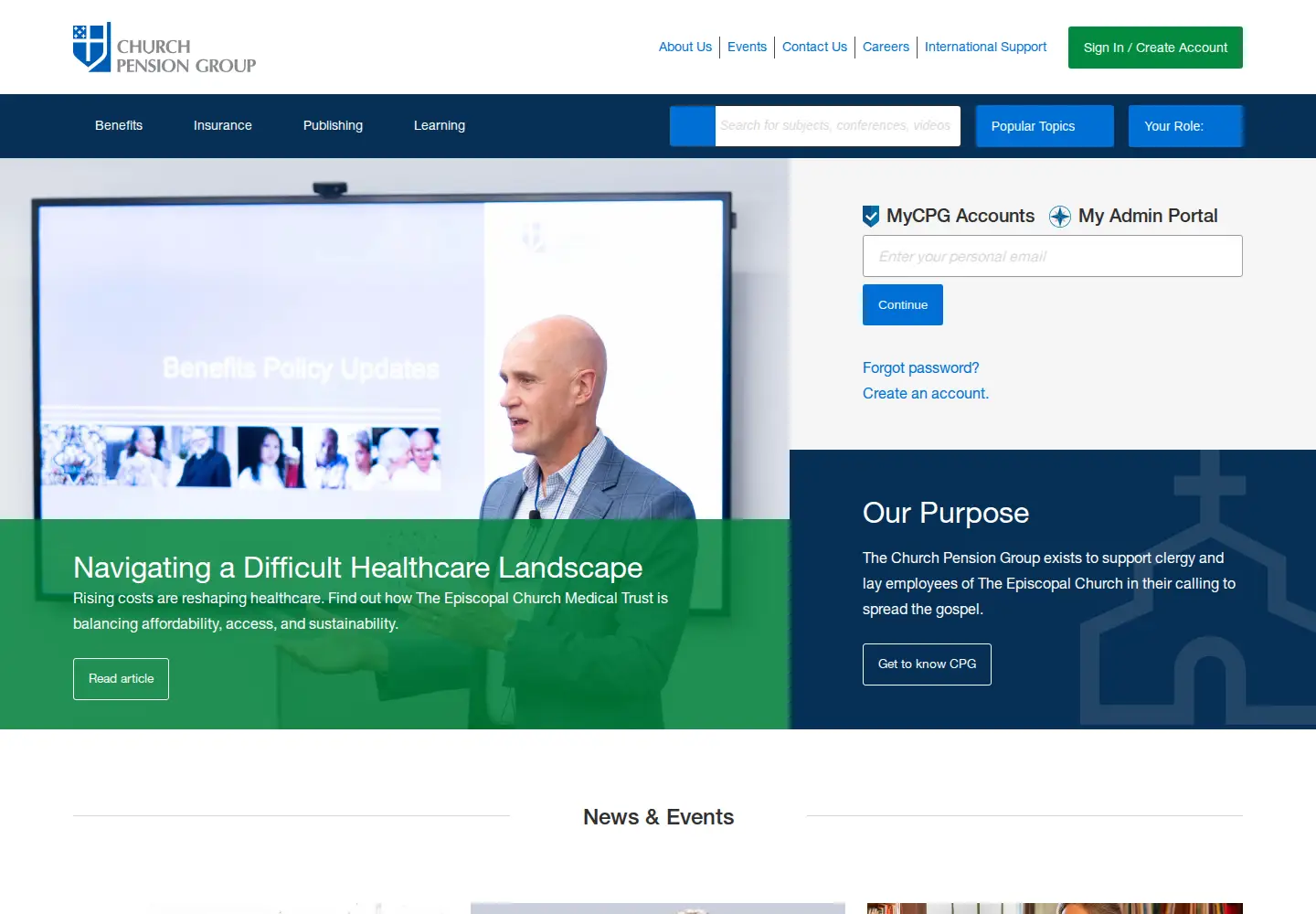 Screenshot of cpg.org