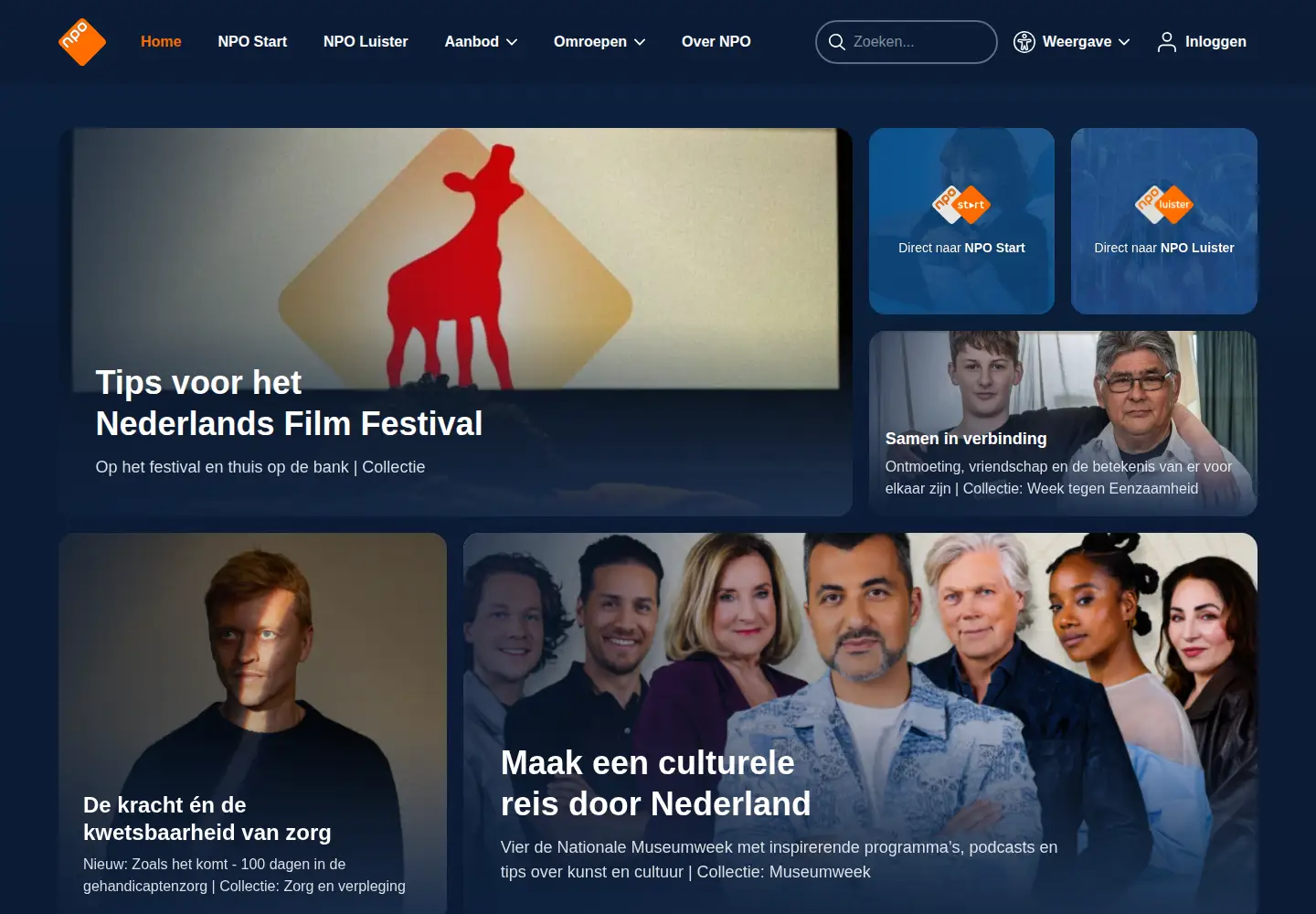 Screenshot of npo.nl