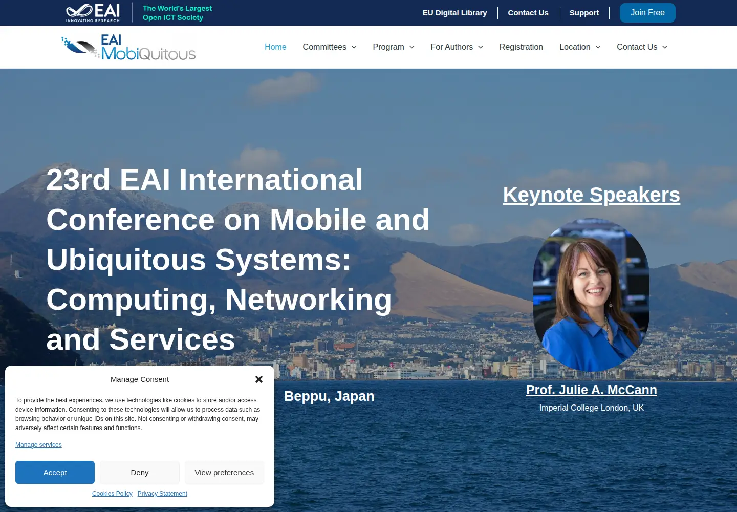 Captured homepage of mobiquitous.org in the current scan