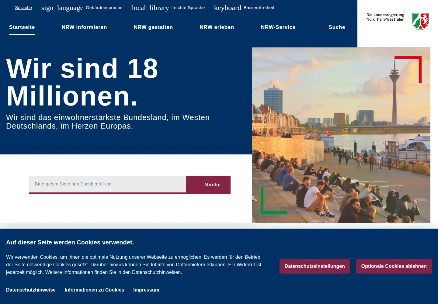 Screenshot of land.nrw