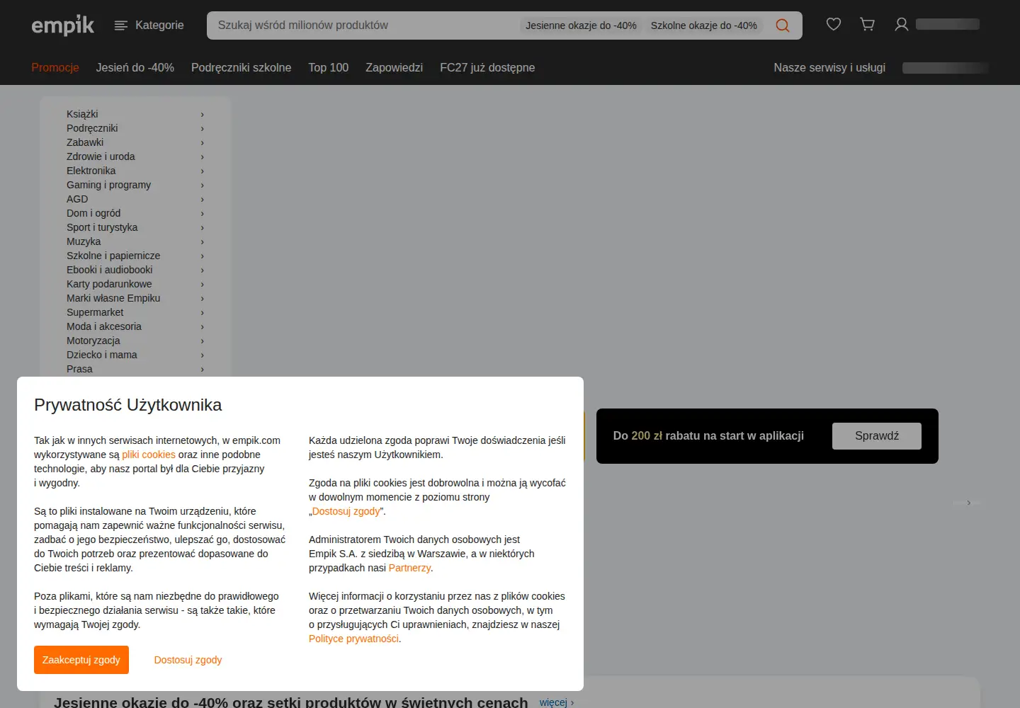 Screenshot of empik.com
