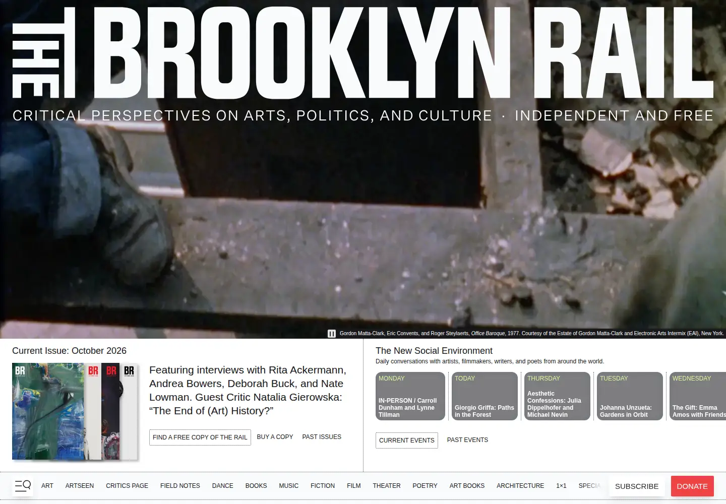 Screenshot of brooklynrail.org