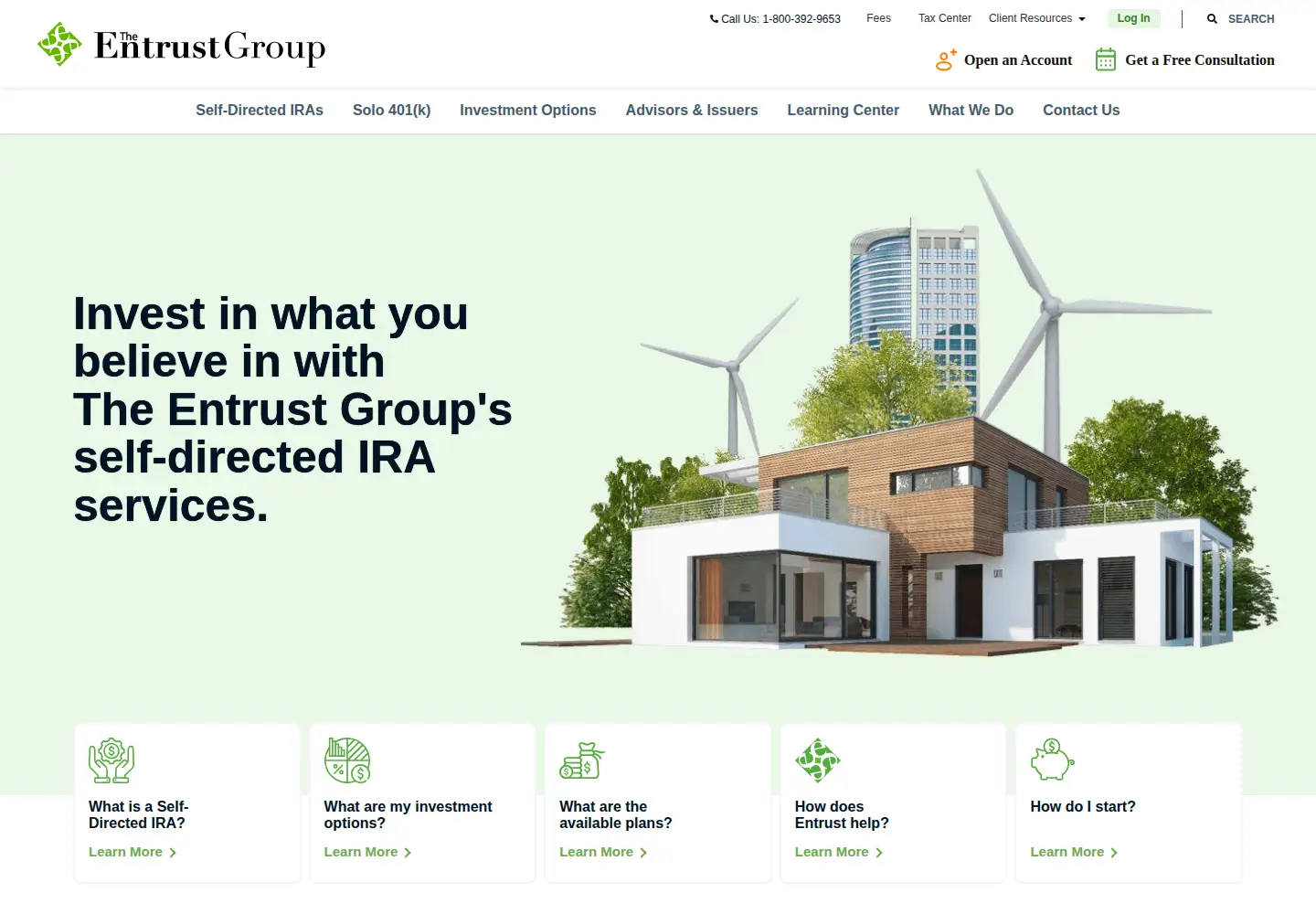 Captured homepage of theentrustgroup.com in the current scan