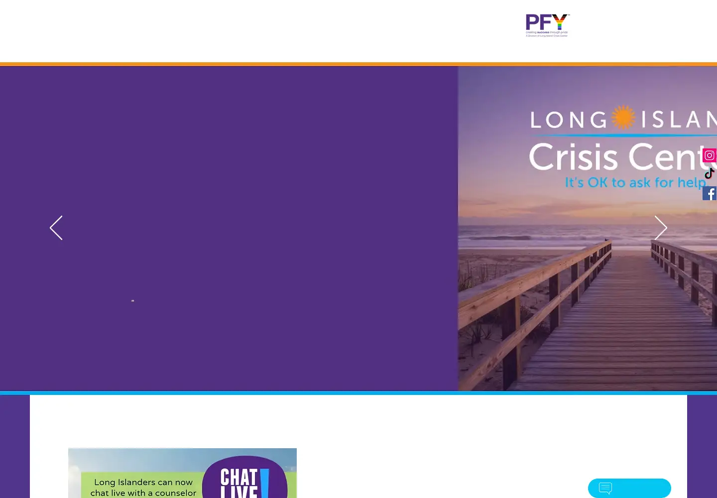 Screenshot of longislandcrisiscenter.org