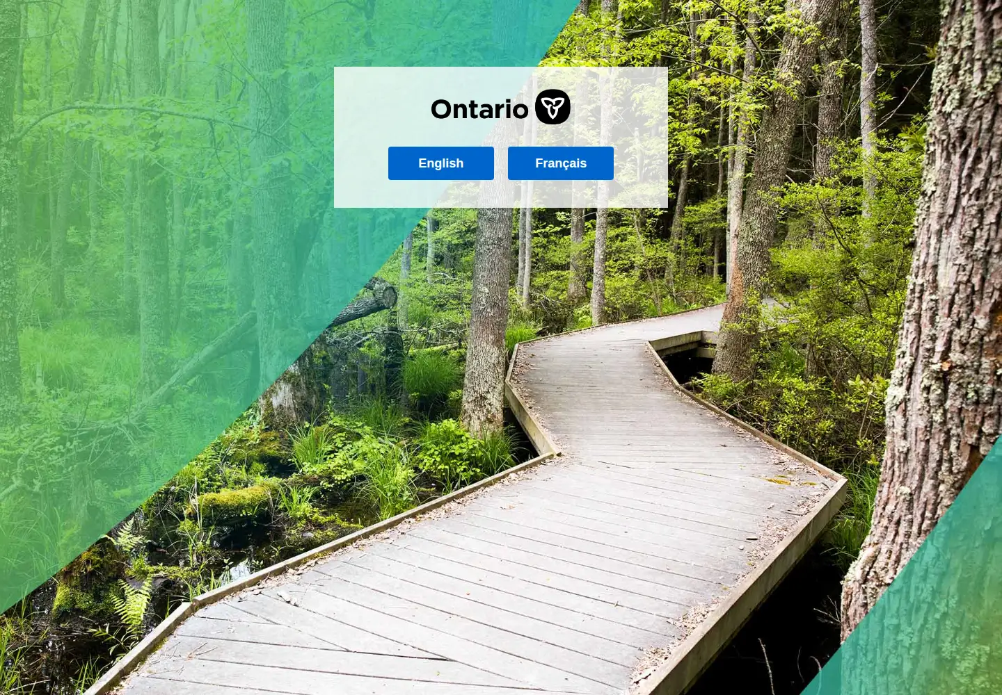 Screenshot of gov.on.ca
