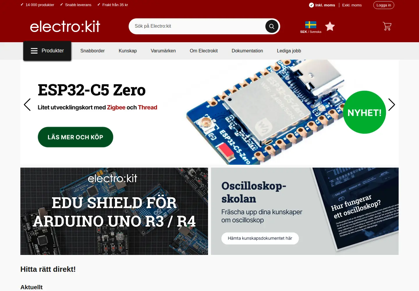 Screenshot of electrokit.com