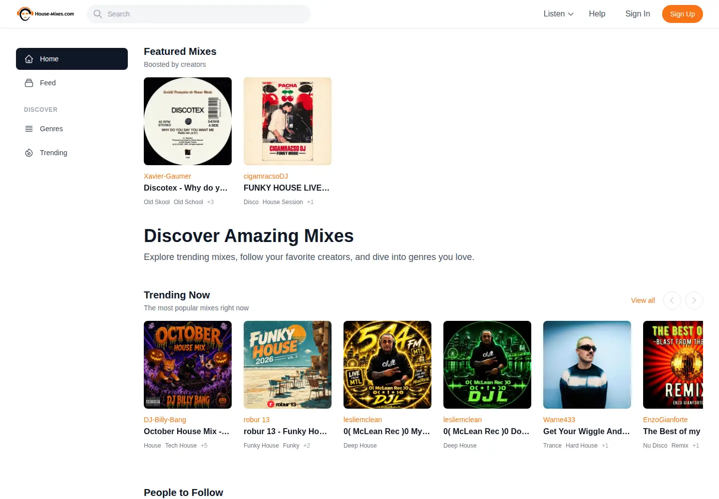 Screenshot of house-mixes.com