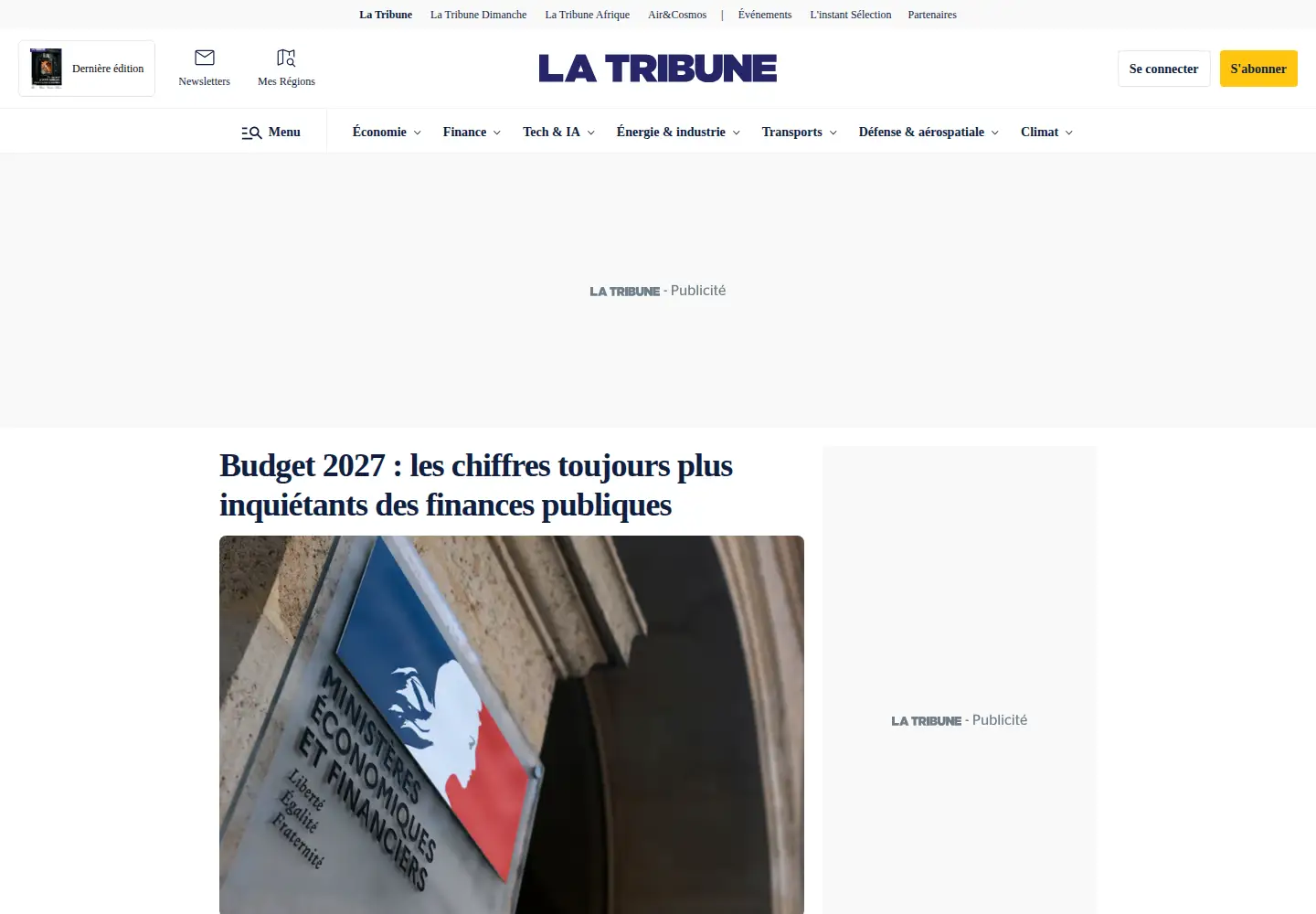 Screenshot of latribune.fr