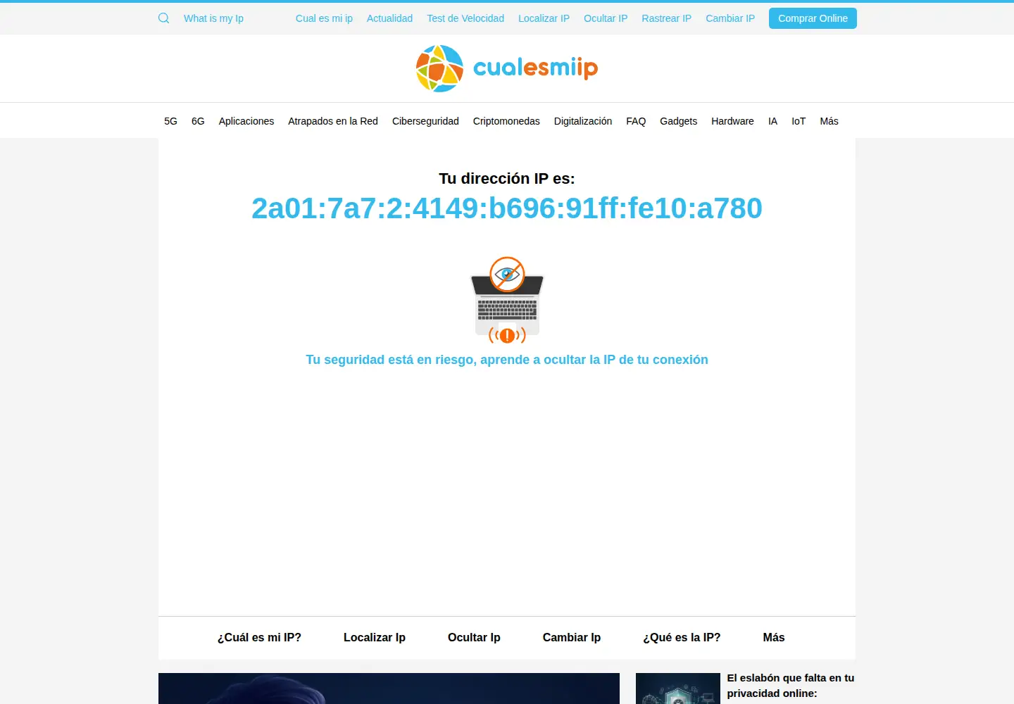Screenshot of cualesmiip.com