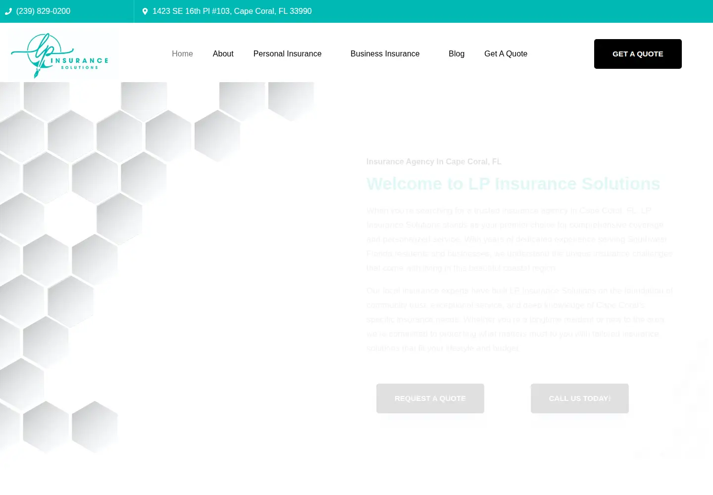 Captured homepage of lpinsurancesolutions.com in the current scan