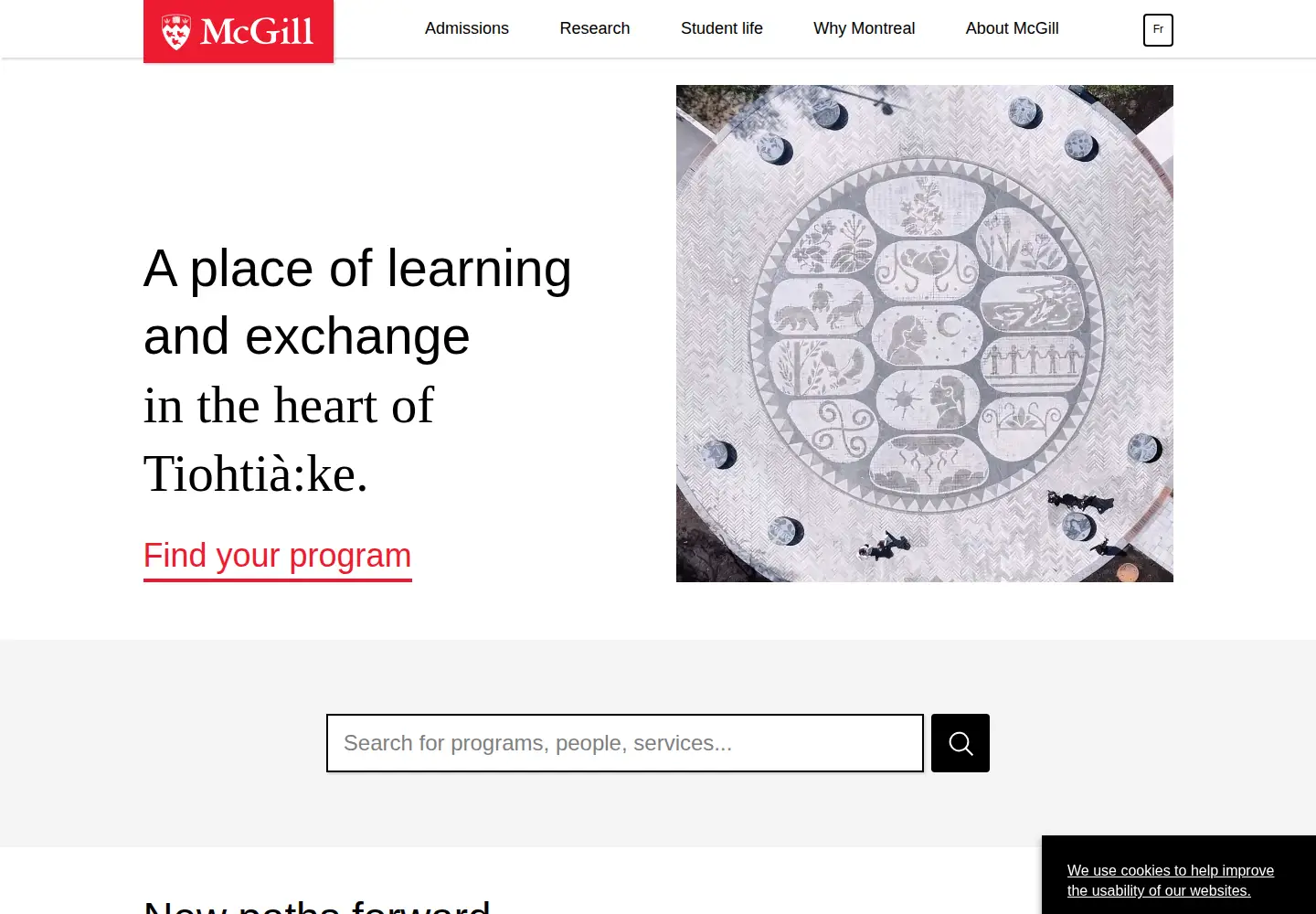 Screenshot of mcgill.ca
