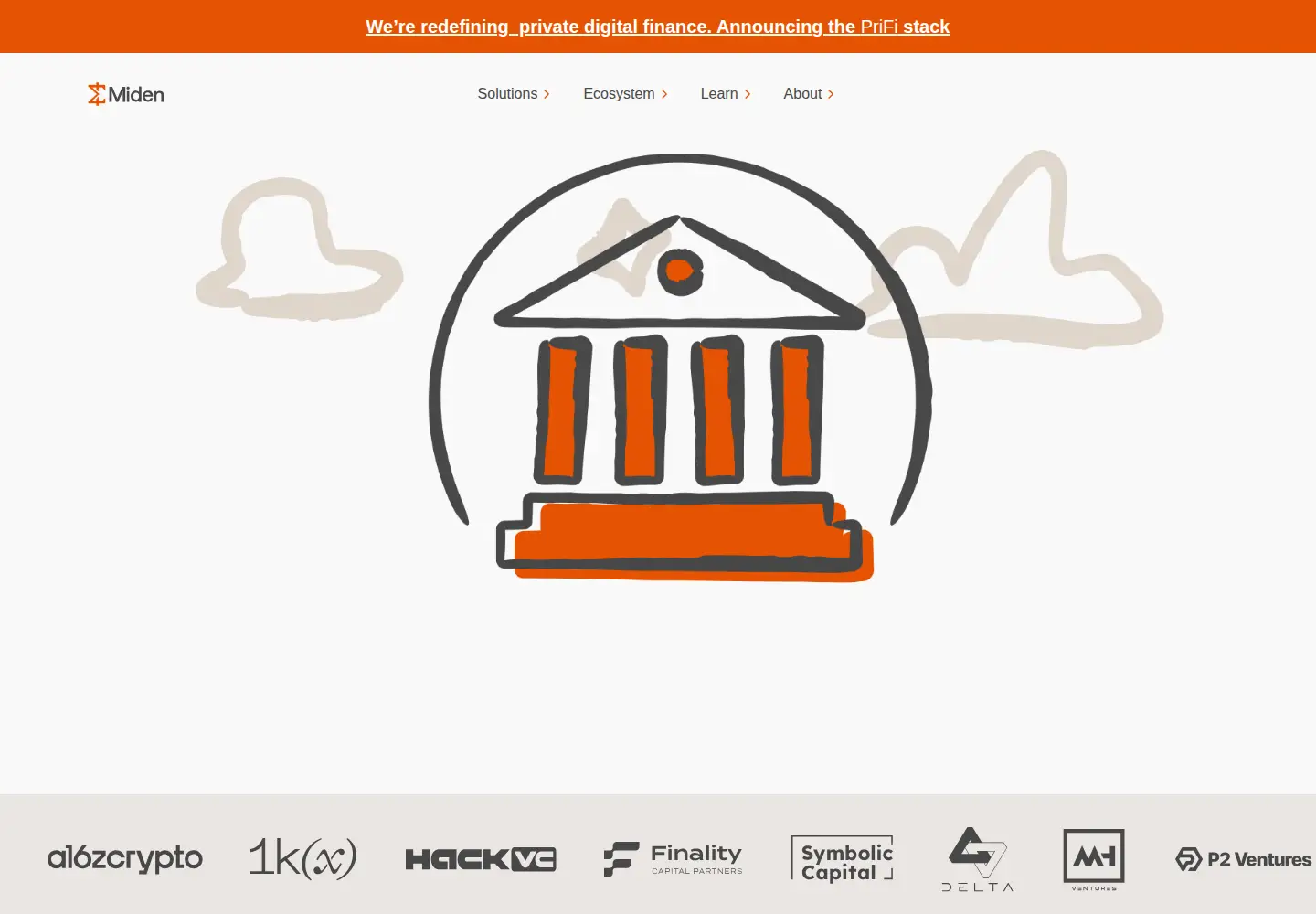 Captured homepage of miden.xyz in the current scan