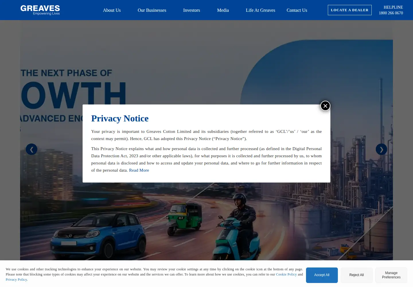 Screenshot of greavescotton.com