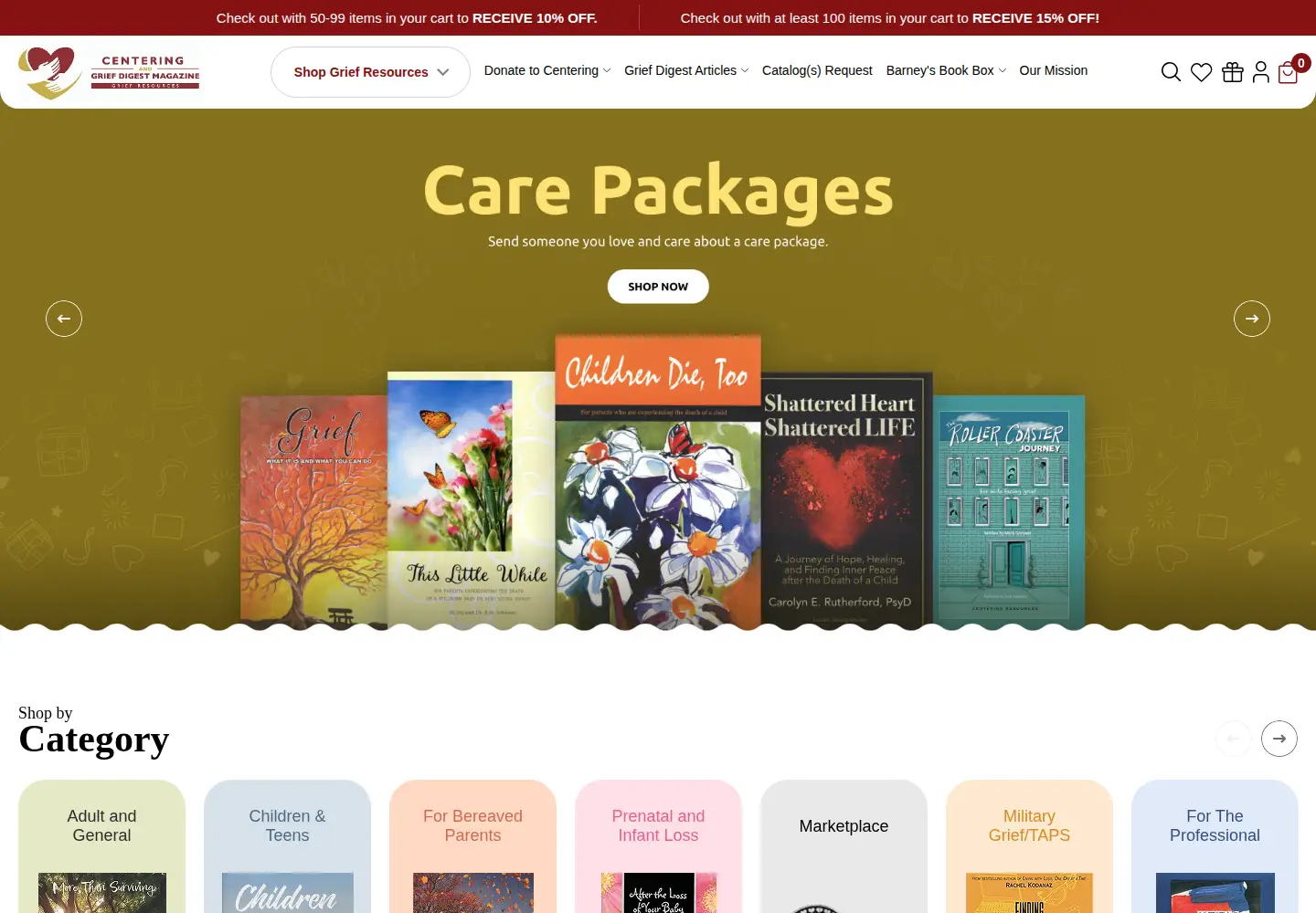 Screenshot of centering.org