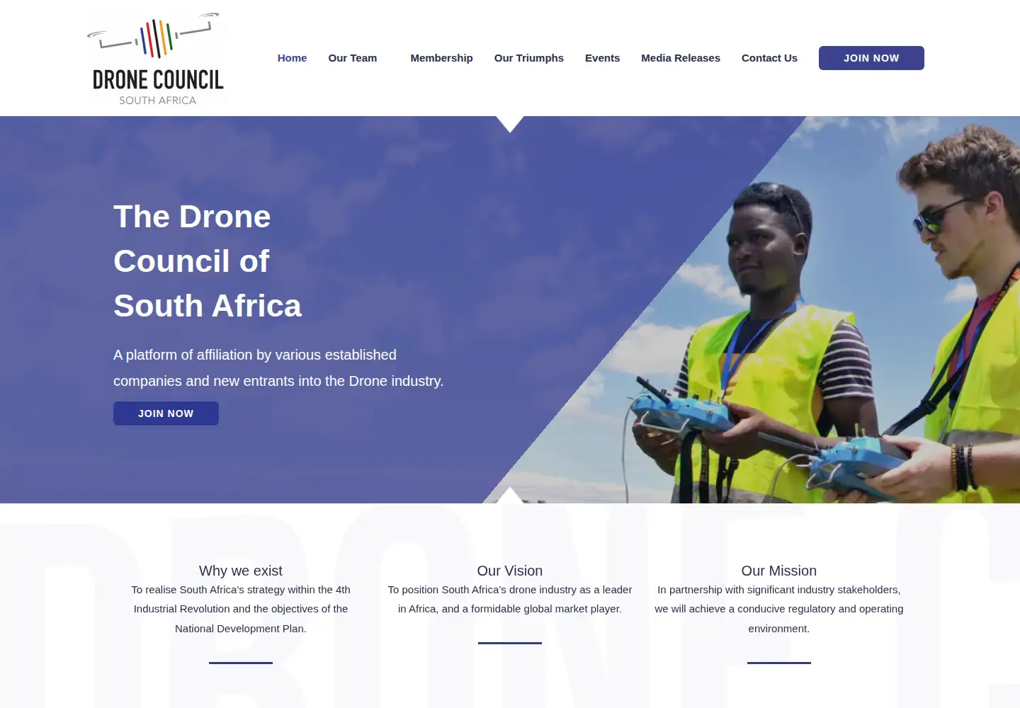 Screenshot of dronecouncil.africa