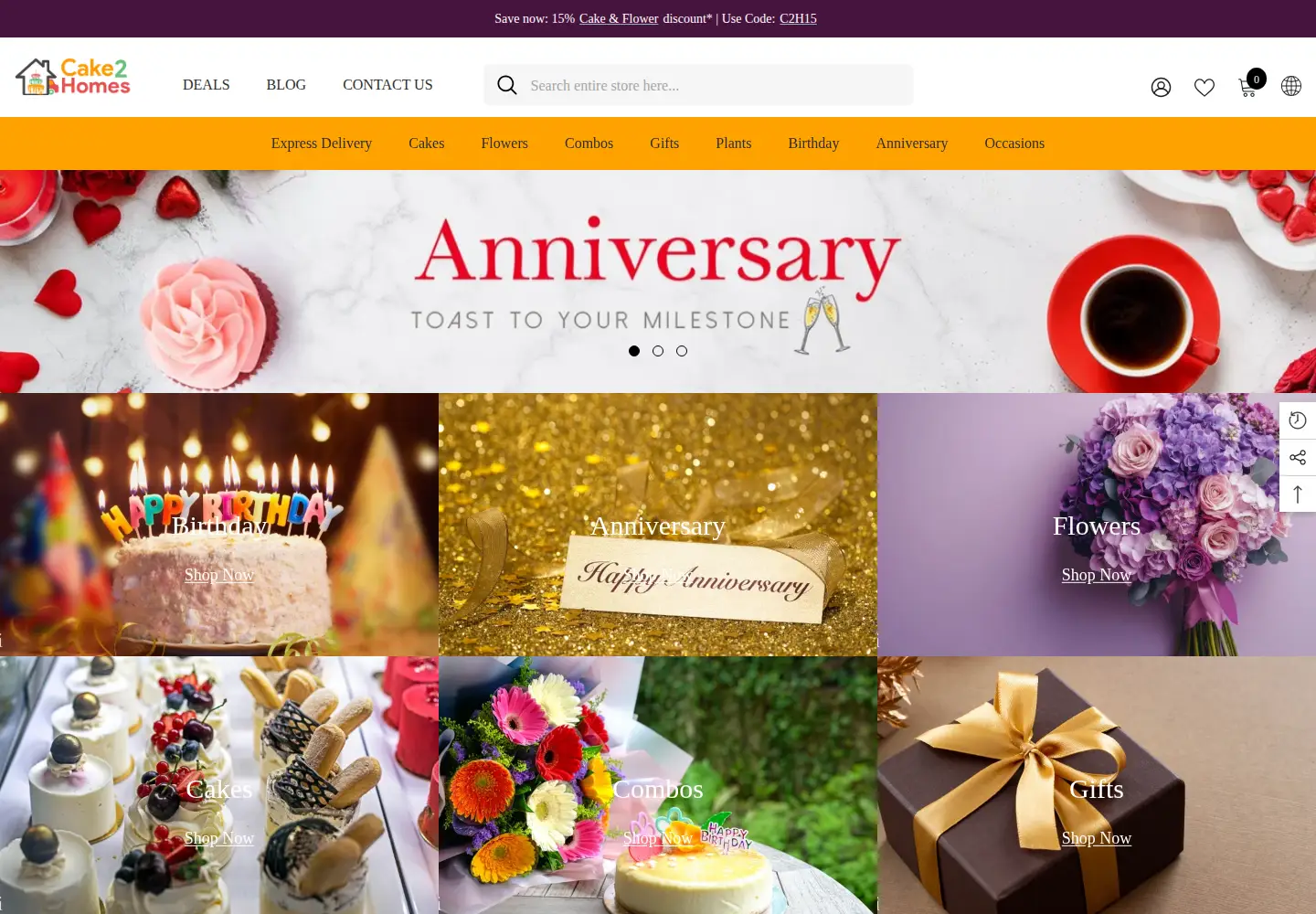 Screenshot of cake2homes.com