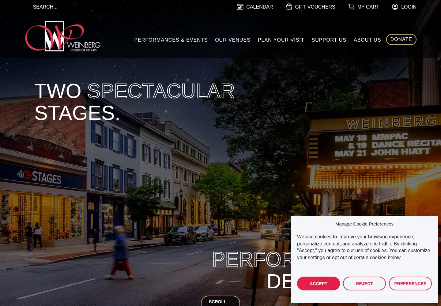 Screenshot of weinbergcenter.org