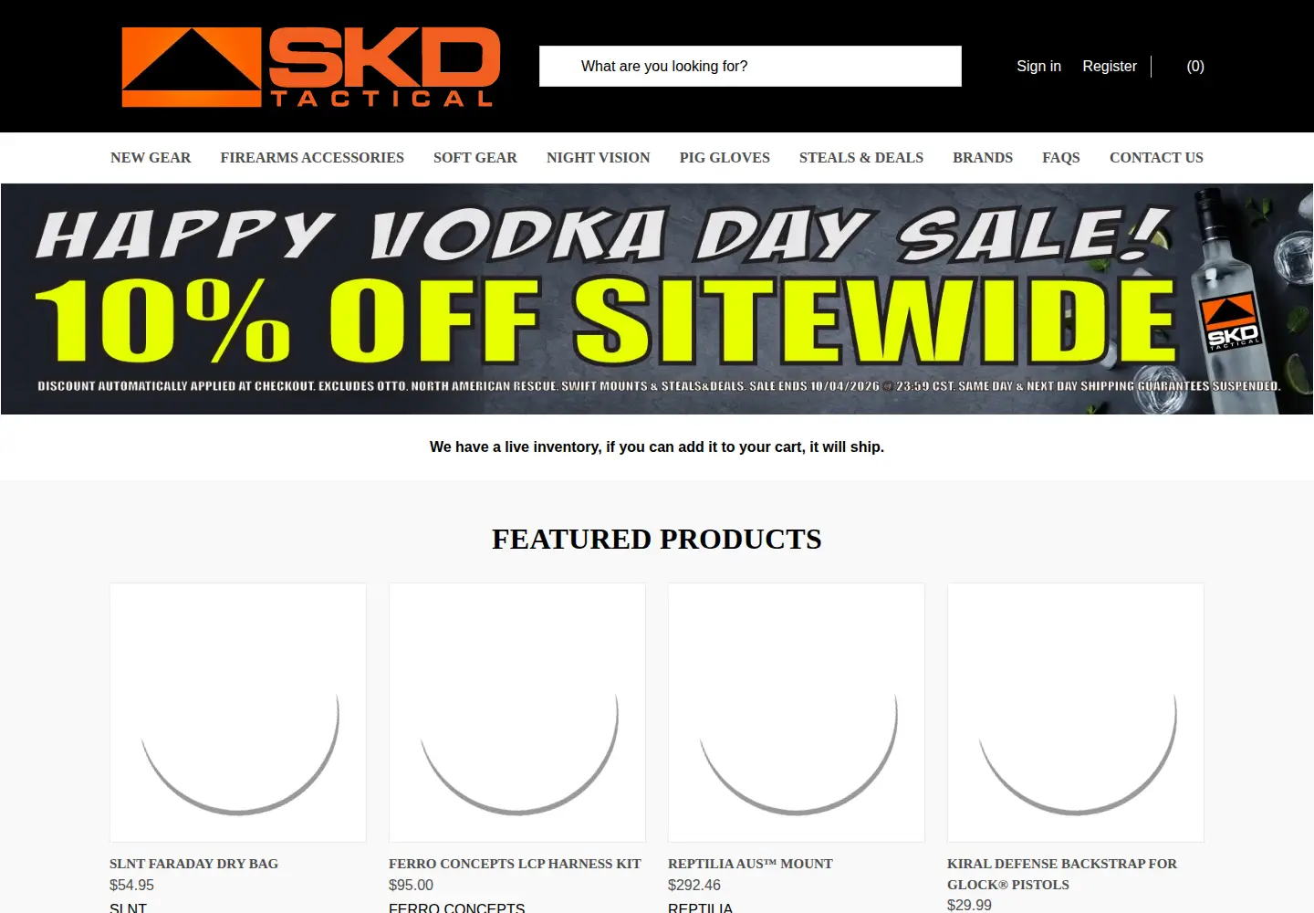 Captured homepage of skdtac.com in the current scan
