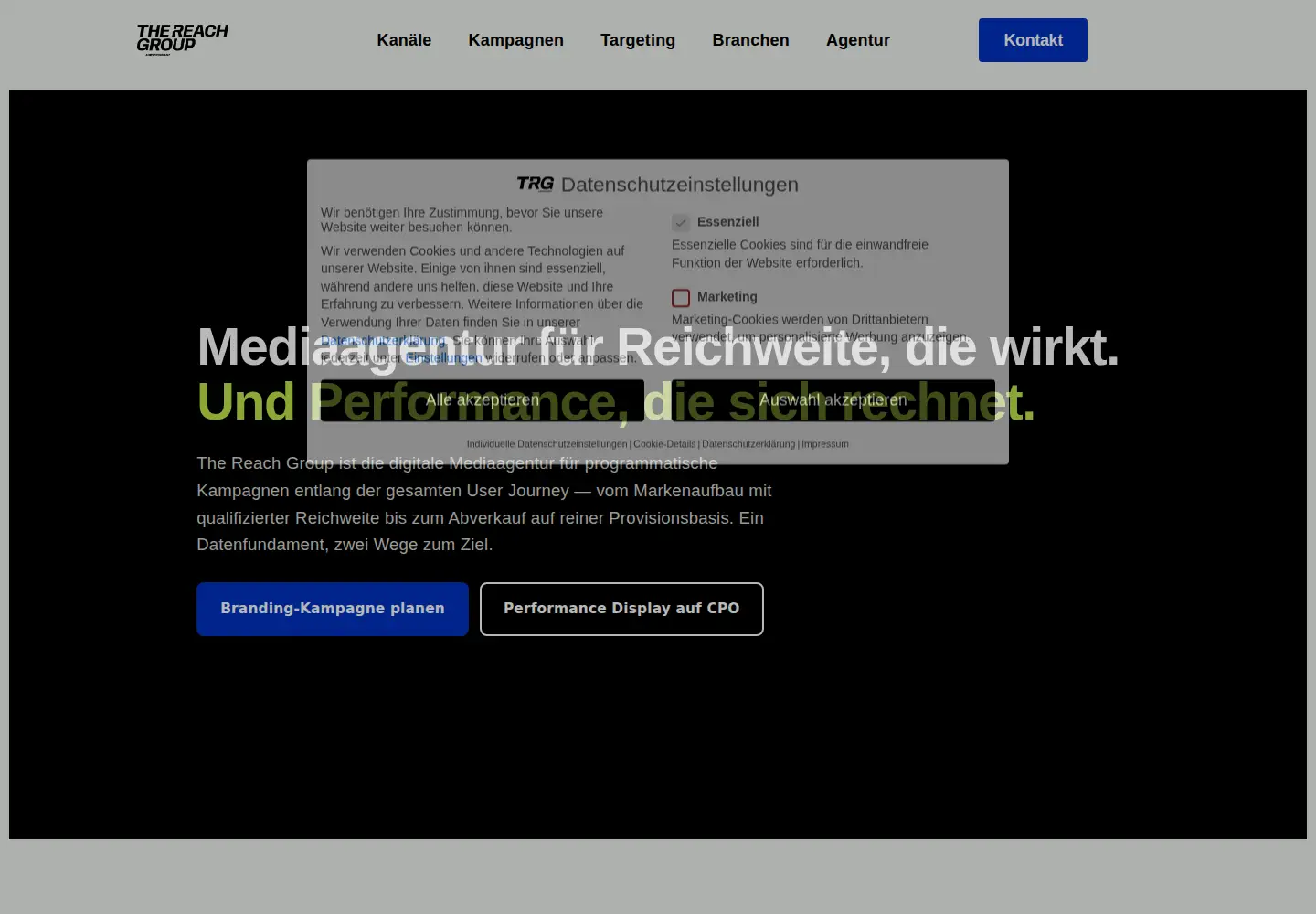 Screenshot of trg.de