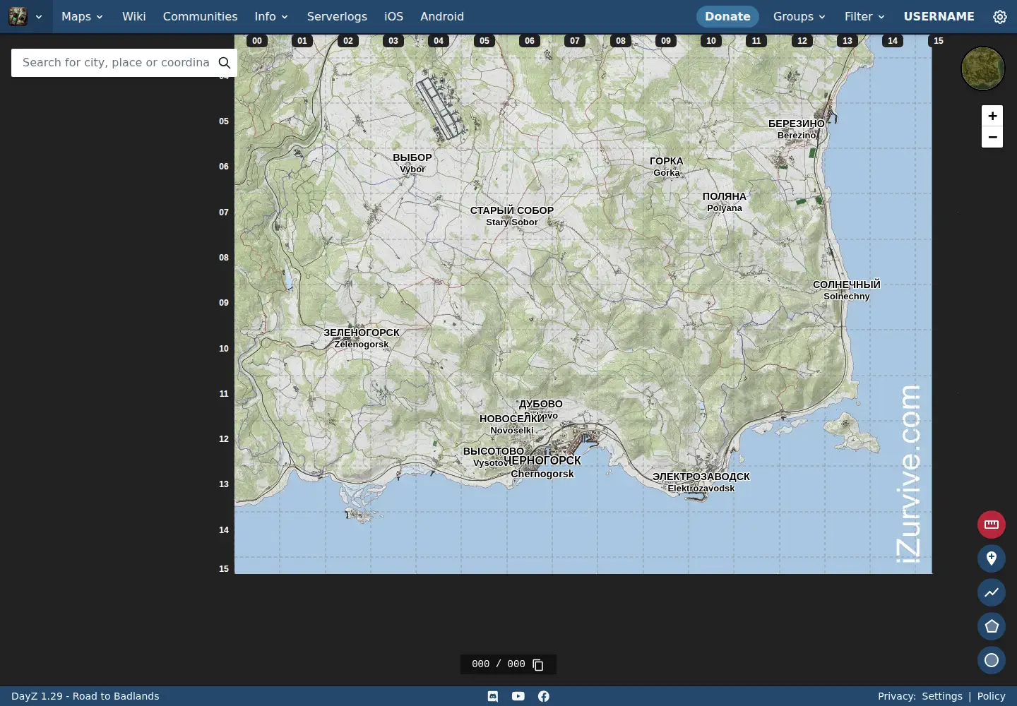 Screenshot of izurvive.com